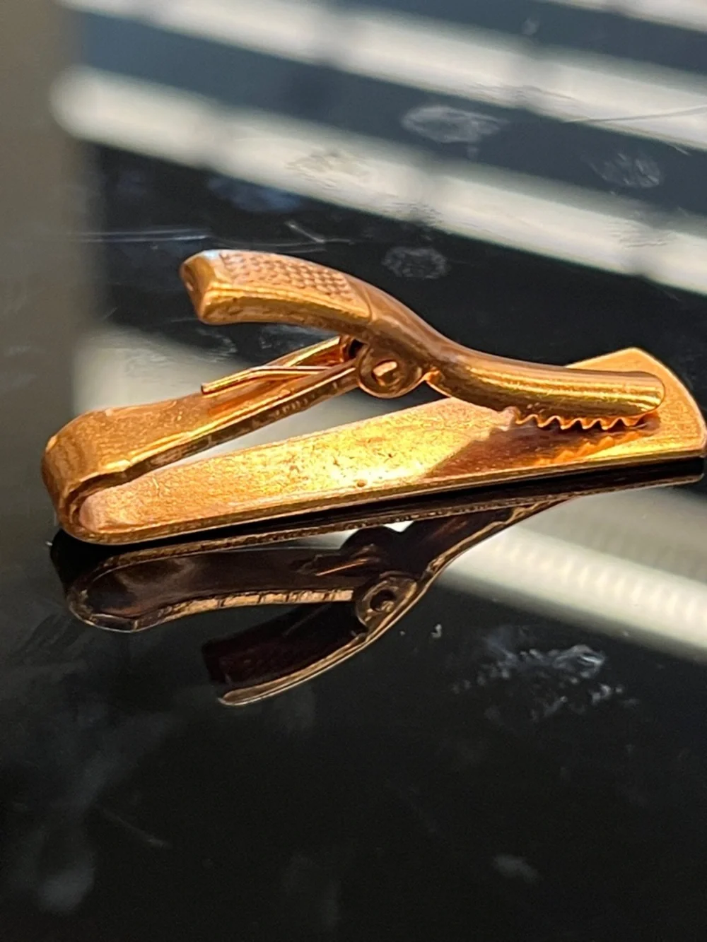 Classic Engraved copper Men’s Tie bar